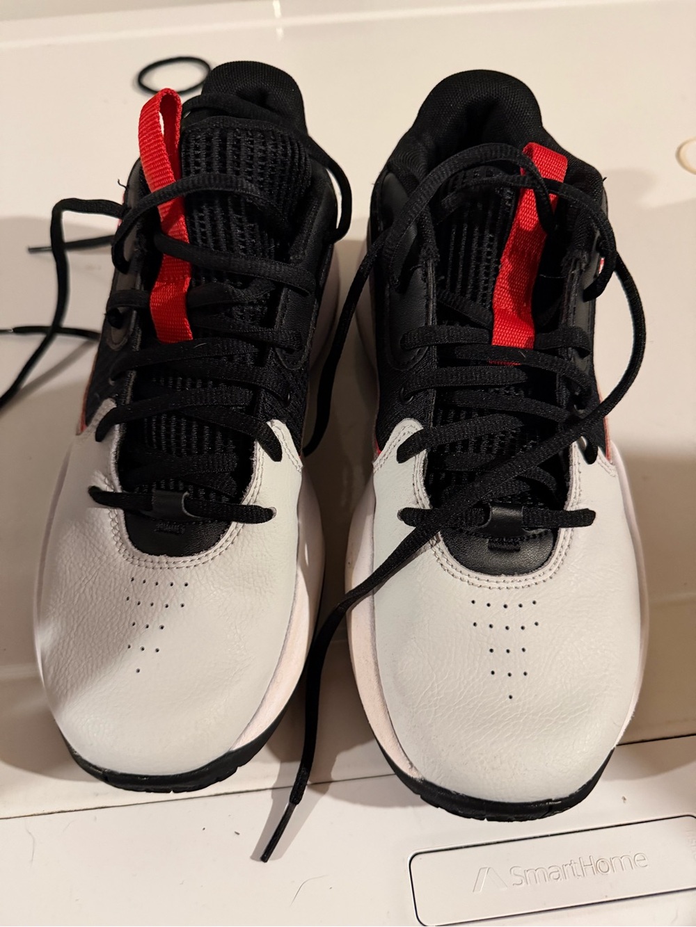 Under Armour Men's Black White and Red Athletic Sneakers